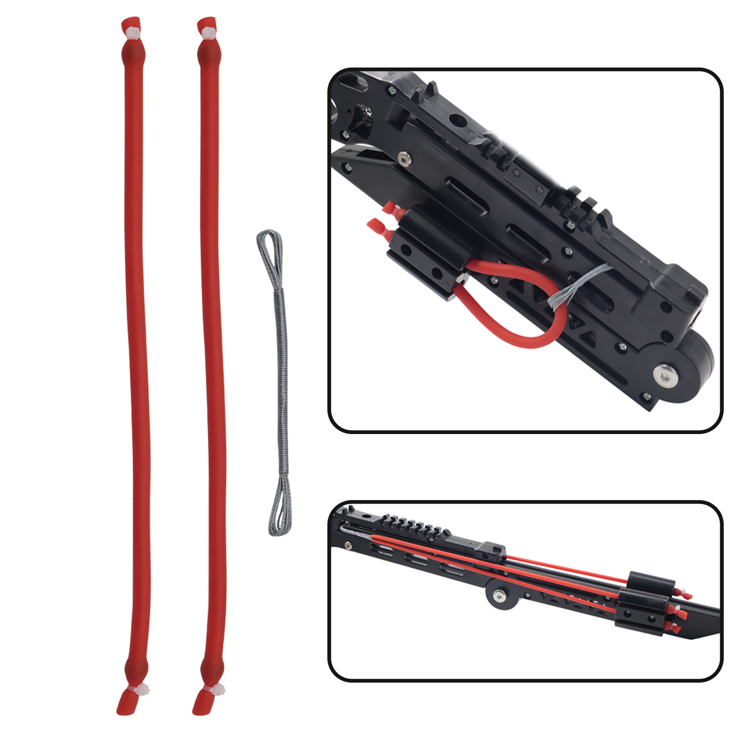 Outdoor Hunting Launcher - Bandas de Goma para Tirachinas Plegables,