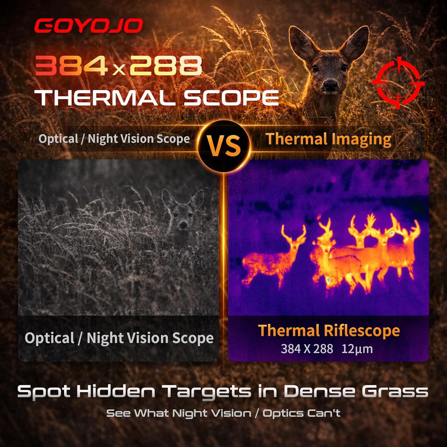Outdoor Hunting Videos - Mira térmica GOYOJO 384x288 con imagen