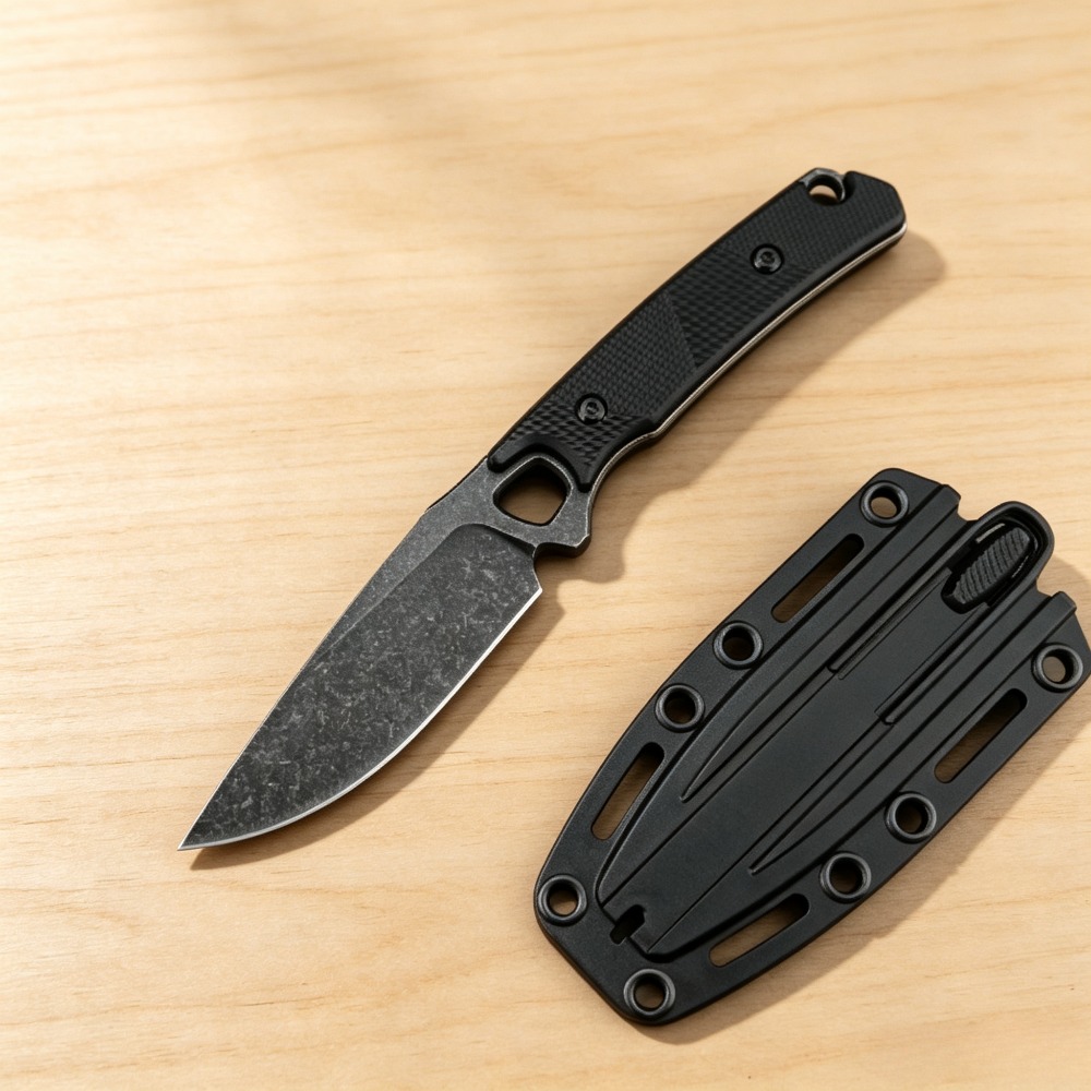 Cuchillo recto 2048 EDC, mango - Knife Hunting Fixed Blade reseña y precio