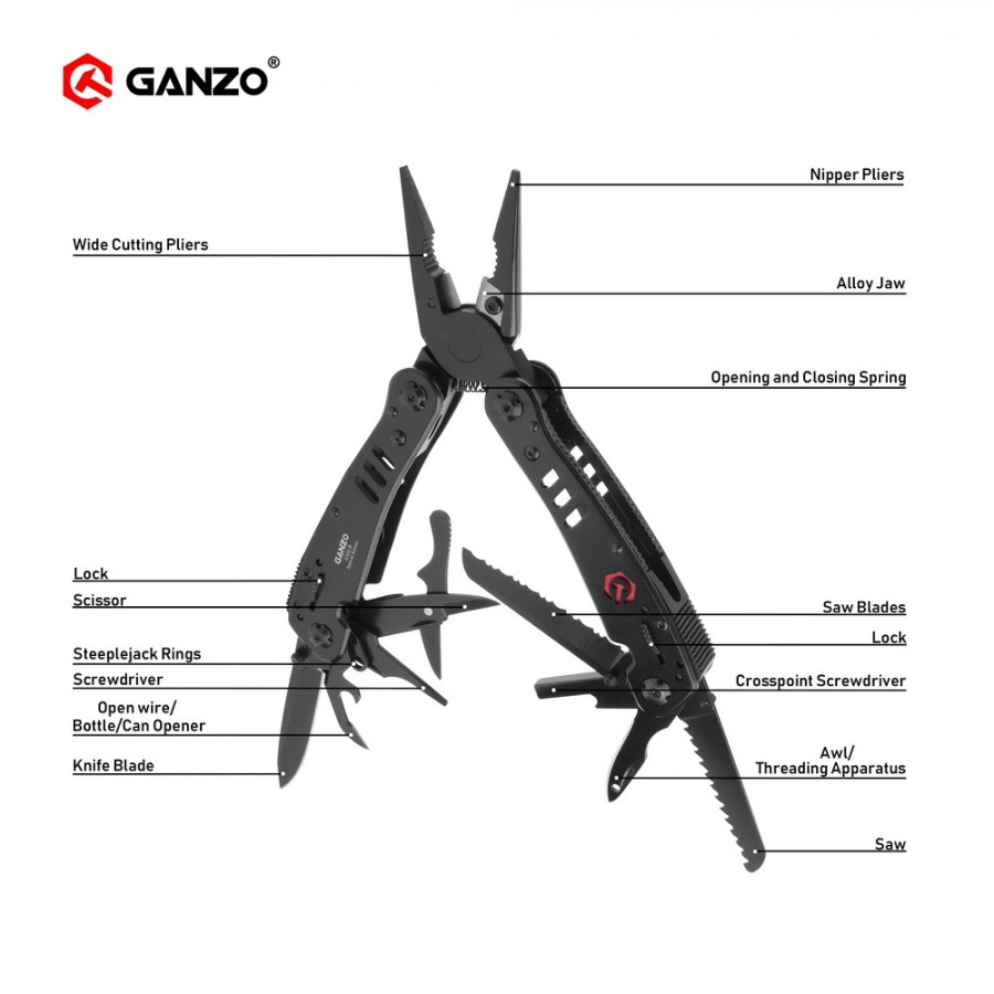 Ganzo G302 G302-H G302-B Alica - Knife Hunting Fixed Blade reseña y precio